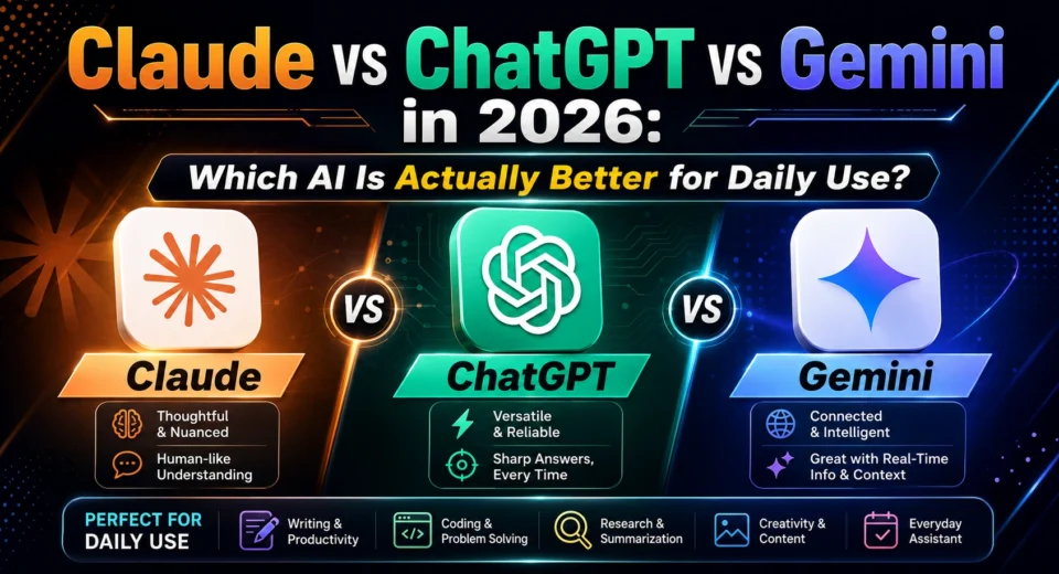Claude vs ChatGPT vs Gemini 2026