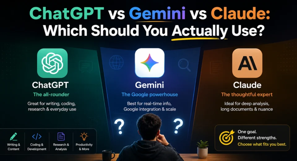 ChatGPT vs Gemini vs Claude