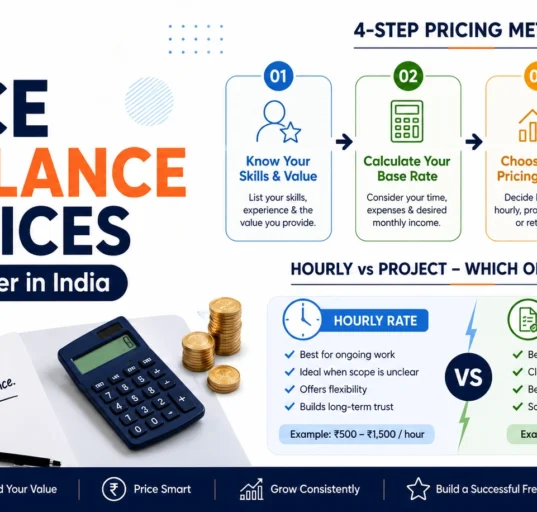 how to price freelance services as a beginner in India