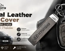 Metal Leather Key Cover for Hyundai Creta