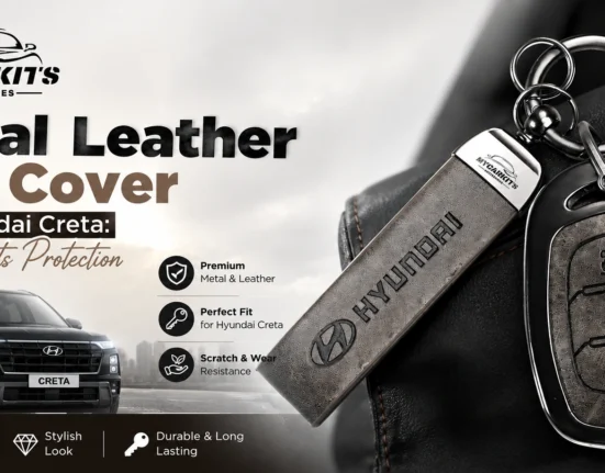 Metal Leather Key Cover for Hyundai Creta