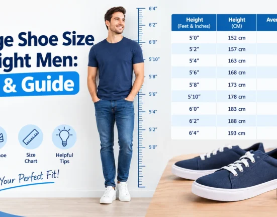 Average Shoe Size for Height Men